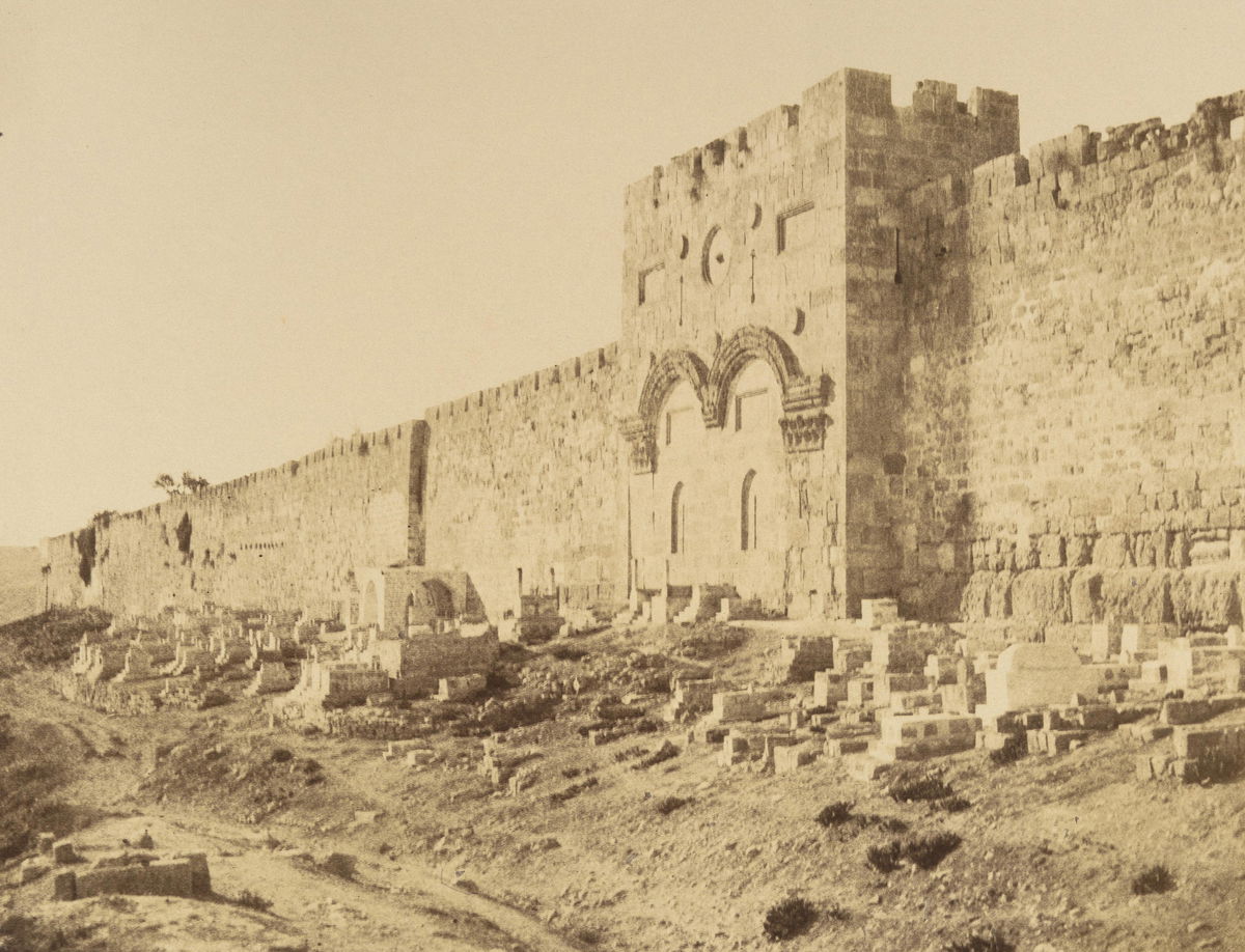 The Golden  Gate, Jerusalem, Louis de Clercq, 1860. Alamy.