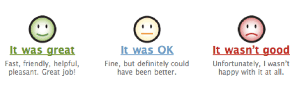 feedback icons