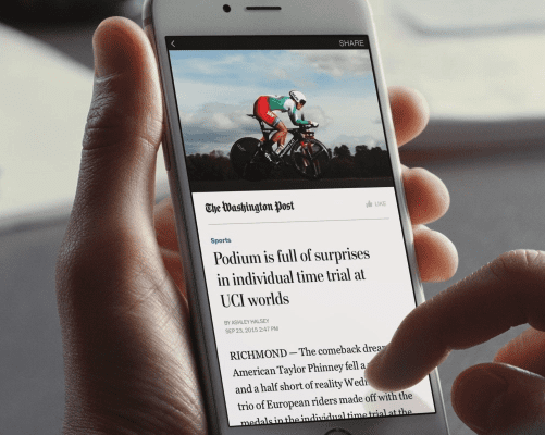 Facebook instant articles